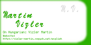 martin vizler business card